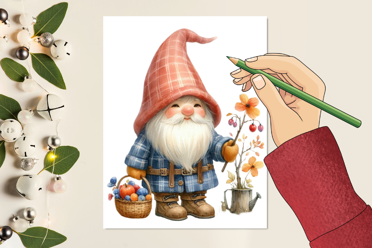 27 Watercolor Autumn Gnomes PNG Cute Fall Gnome Pumpkin Woodland Clipart