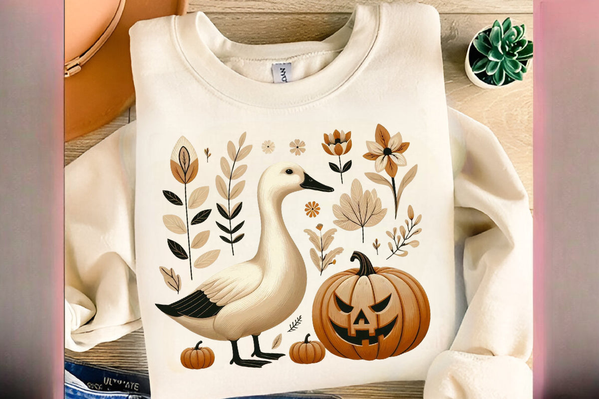 Halloween Sublimation PNG Bundle | 9 Spooky Halloween Designs, Skeleton Pool Float, Pumpkin Goose,