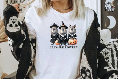 Capy Halloween PNG | Cute Capybara Witch Halloween Pumpkin Sublimation
