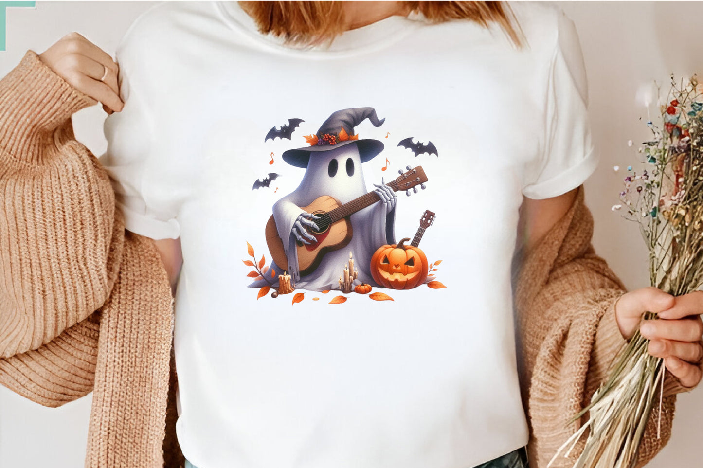 11 Watercolor Halloween Fall Ghost PNG Bundle Cute Spooky Autumn Clipart