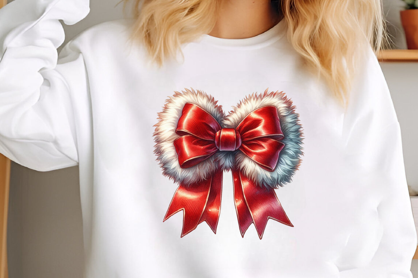 Christmas Red Bow PNG Festive Holiday Ribbon Clipart