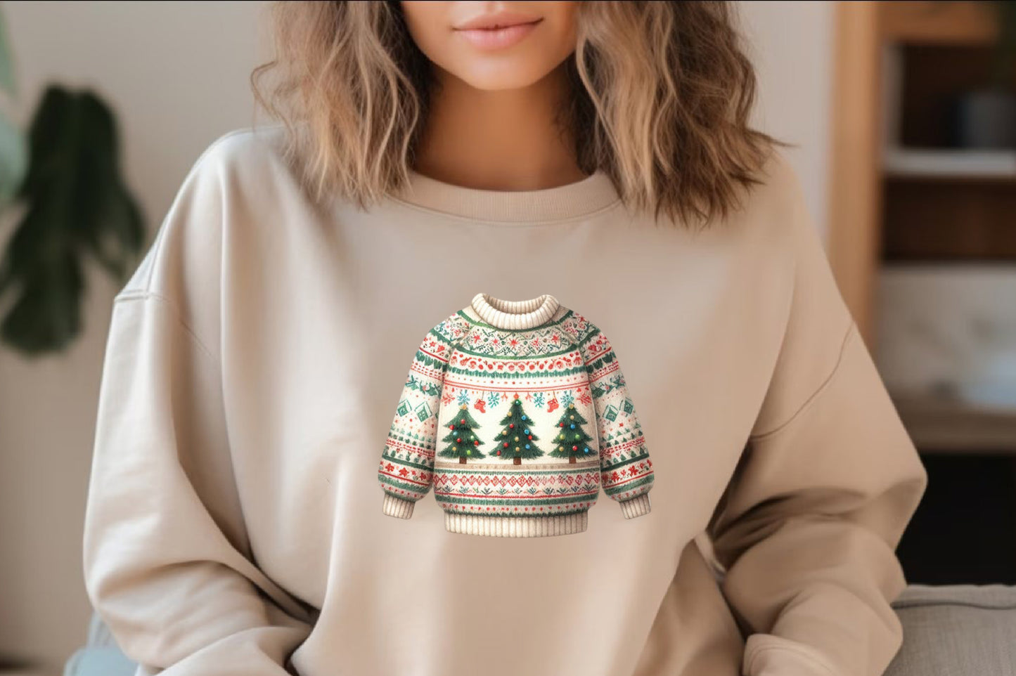 24 Watercolor Christmas Sweater PNG Clipart Bundle Cute Holiday Knit