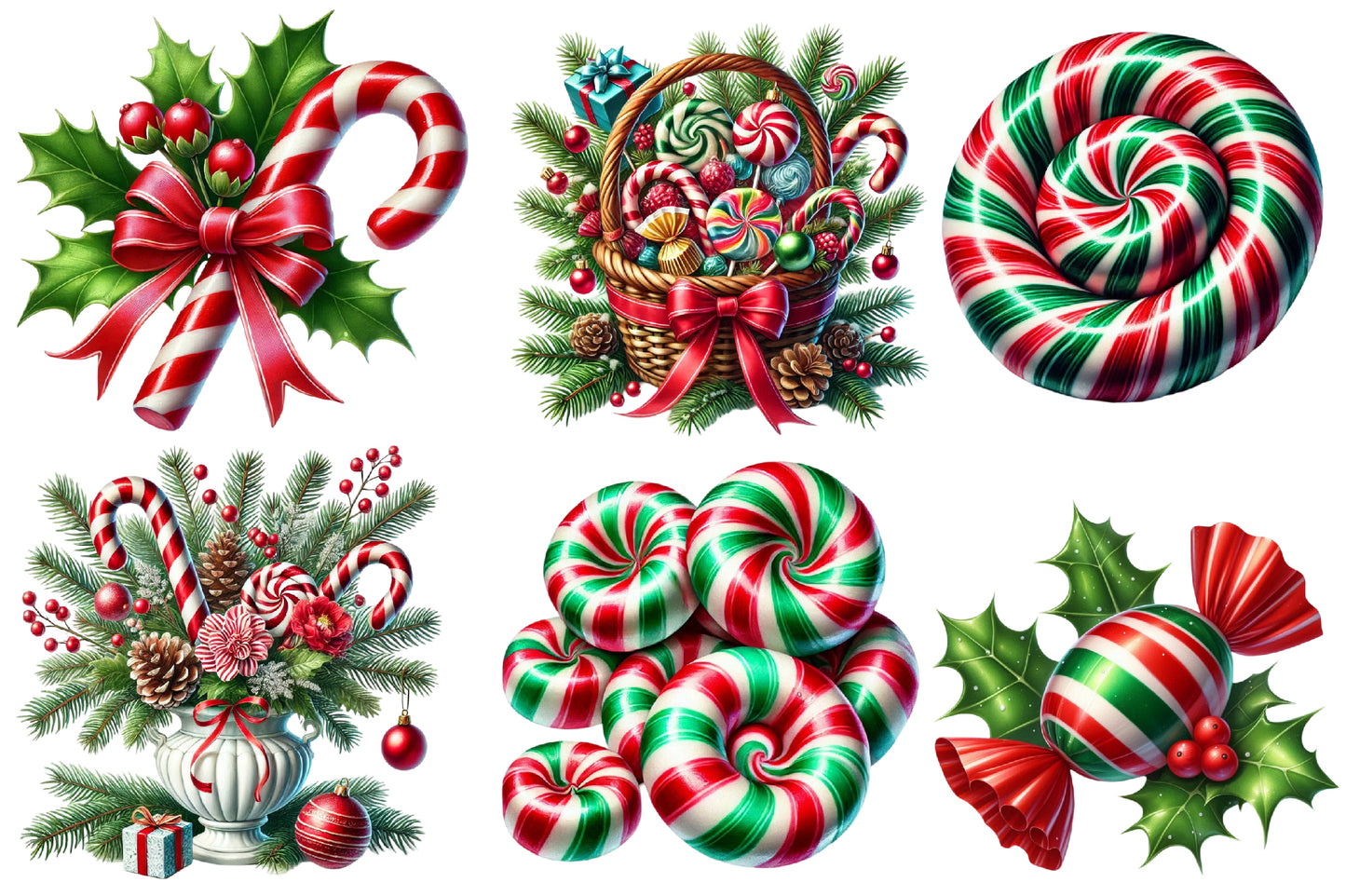 Merry Christmas Candy Sublimation PNG | Sweet Holiday Candy Cane Christmas Design