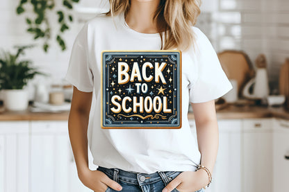 Back to School Shirt PNG Vintage Chalkboard School Design