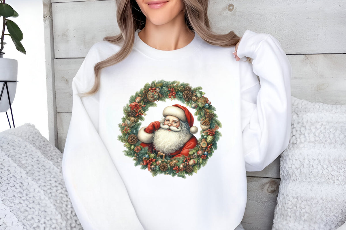 Christmas Sublimation PNG Bundle | 14 Watercolor Santa Holiday Designs