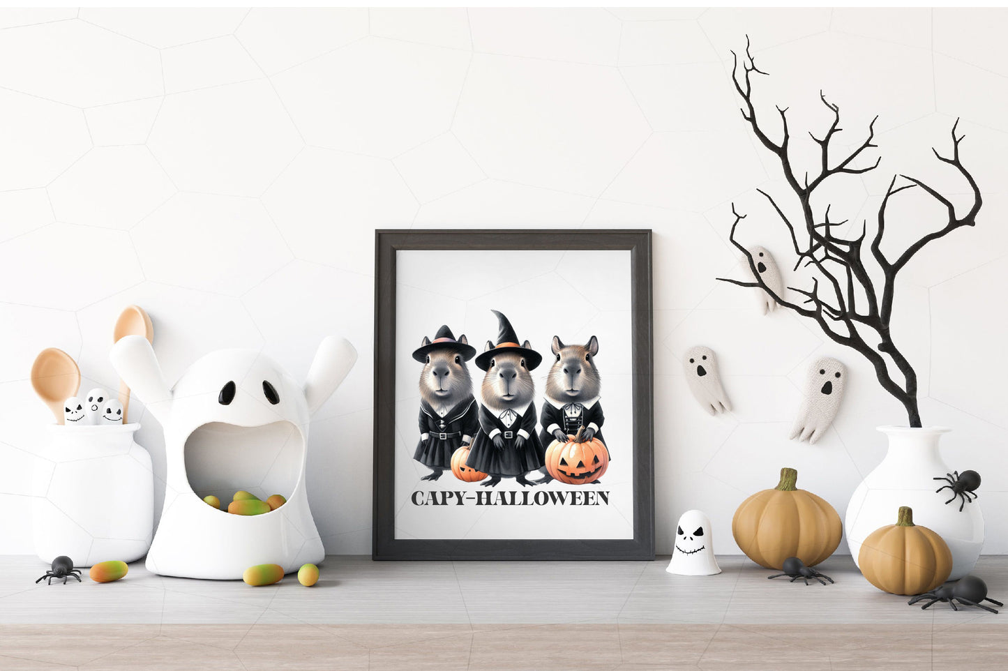 Capy Halloween PNG | Cute Capybara Witch Halloween Pumpkin Sublimation