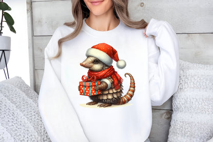 Christmas Mouse PNG Cute Santa Mouse Holiday Clipart
