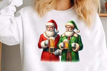 16 Christmas Beer Sublimation PNG Santa Elf Holiday Beer Clipart Bundle
