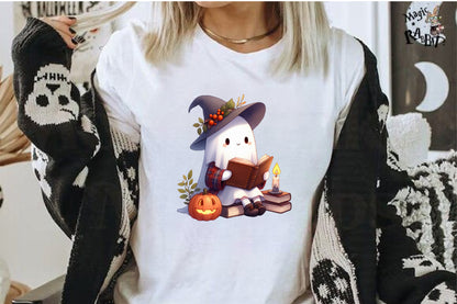 Halloween Ghost PNG Bundle | Watercolor Cute Ghost, Witch Ghost, Pumpkin & Spooky Halloween Clipart