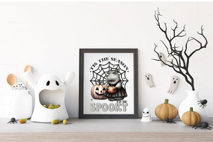 This Season To Be Spooky Capybara Halloween Pumpkin PNG Sublimation