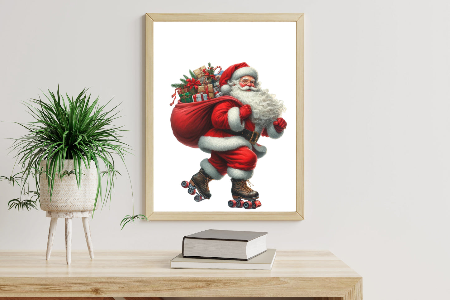 Watercolor Funny Christmas Clipart PNG Bundle | Cute Santa, Elf, Animals, Gifts & Holiday Designs