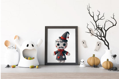 26 Halloween Voodoo Doll PNG Crochet Pattern Spooky Doll Clipart