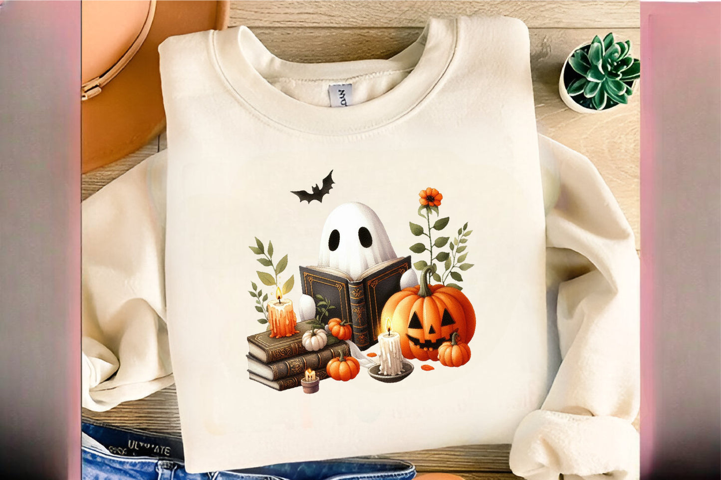 11 Watercolor Halloween Fall Ghost PNG Bundle Cute Spooky Autumn Clipart