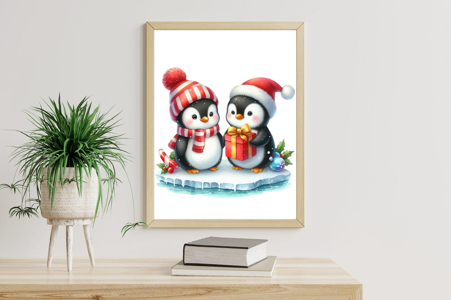 Christmas Penguin PNG Bundle | Watercolor Christmas Penguin, Cute Winter Penguin & Holiday Penguin Clipart