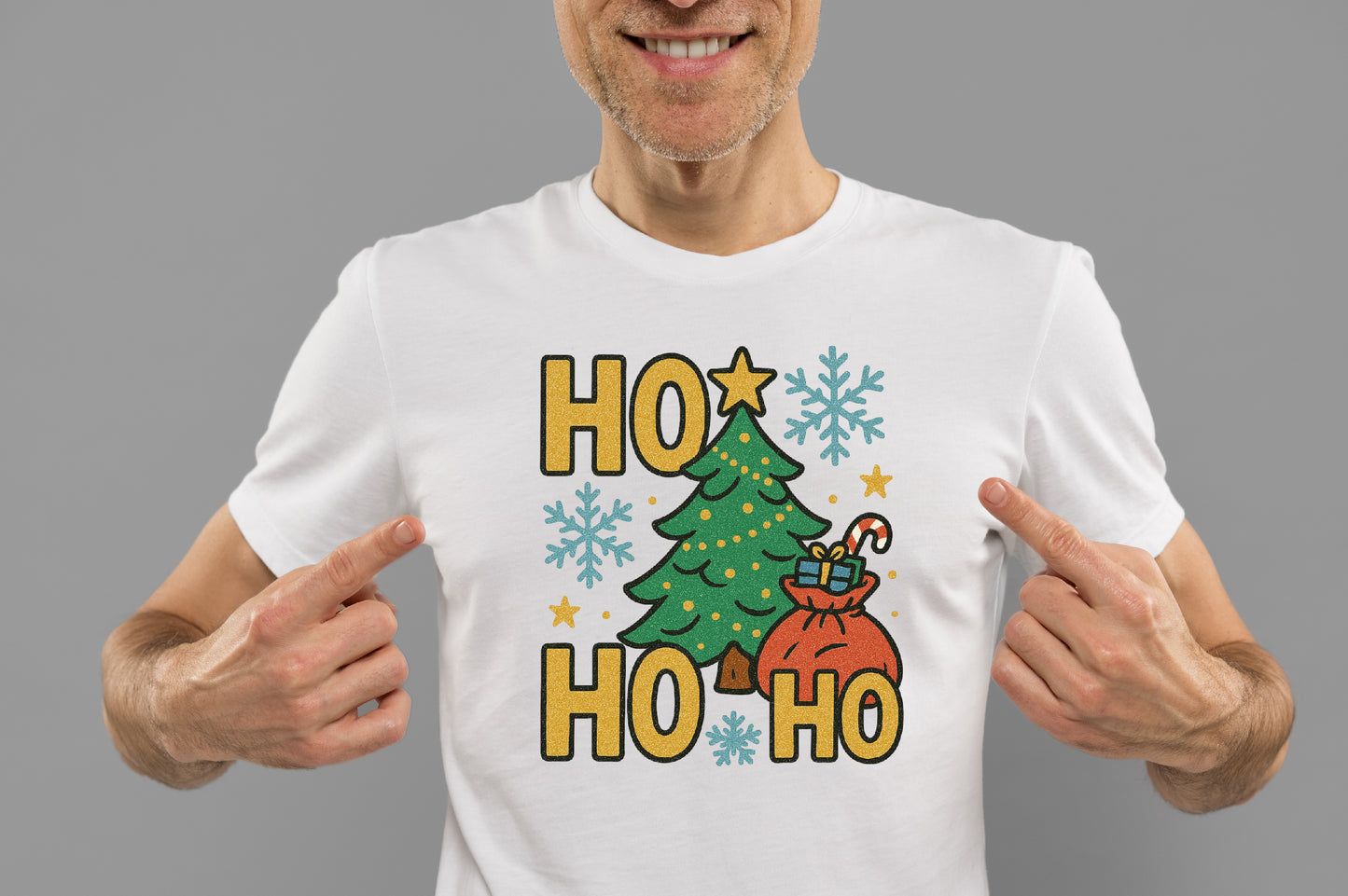 Christmas Ho Ho Ho Tree PNG Holiday Santa Gift Sublimation
