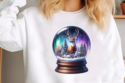 Watercolor Christmas Snow Globe PNG Bundle 15 Holiday Clipart