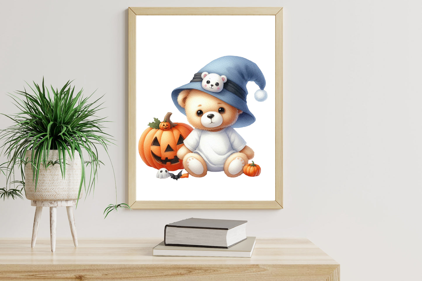 25 Watercolor Halloween Teddy Bear PNG Bundle Cute Bear Clipart