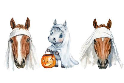 Halloween Horse Ghost Clipart PNG | Ghost Horse PNG, Spooky Horse Clipart