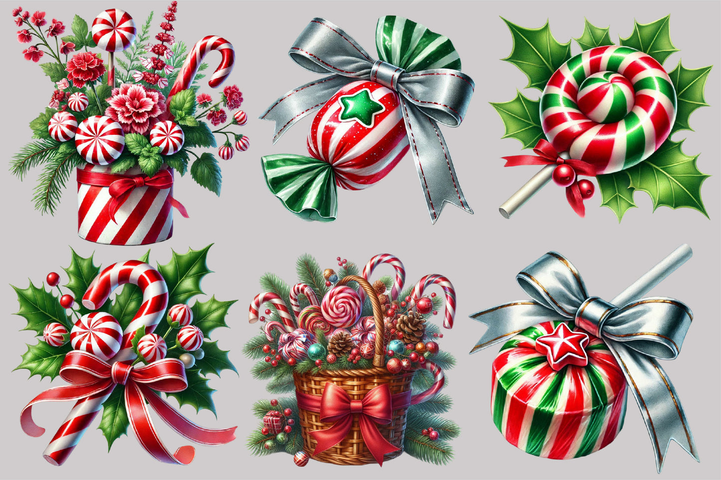 Merry Christmas Candy Sublimation PNG | Sweet Holiday Candy Cane Christmas Design