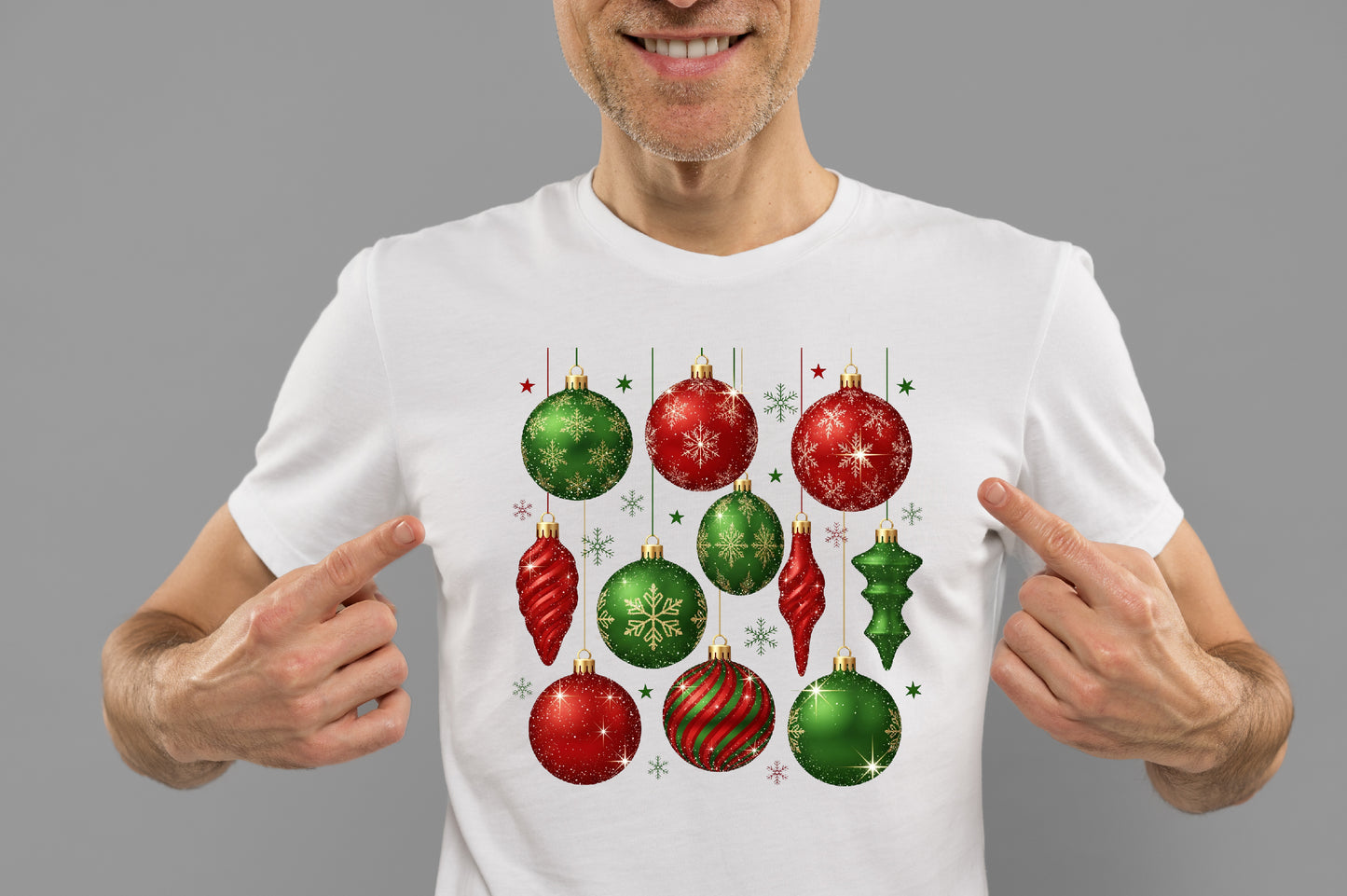 Christmas Ornaments PNG Red Green Holiday Sublimation