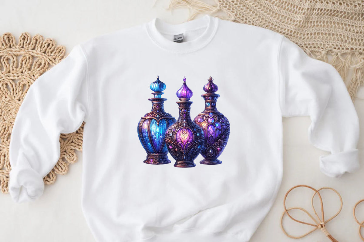 Halloween Gothic Potion Bottles PNG Bundle 24 Mystical Witchy Bottles
