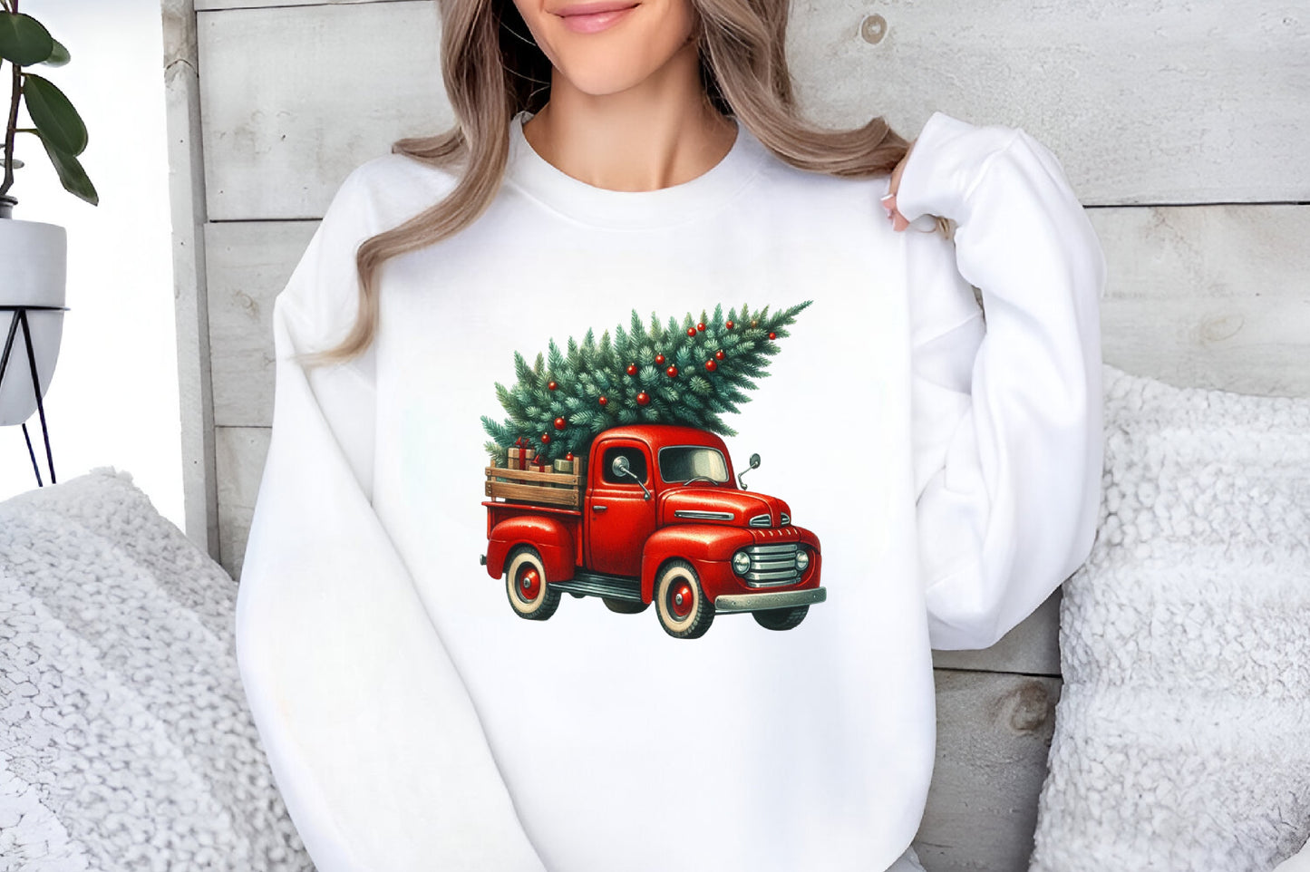 Watercolor Christmas Truck PNG Bundle 20 Festive Truck Clipart