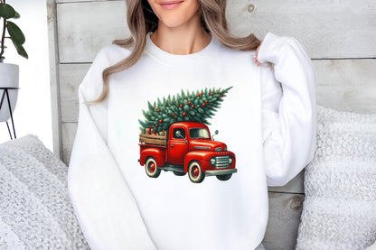 Watercolor Christmas Truck PNG Bundle 20 Festive Truck Clipart