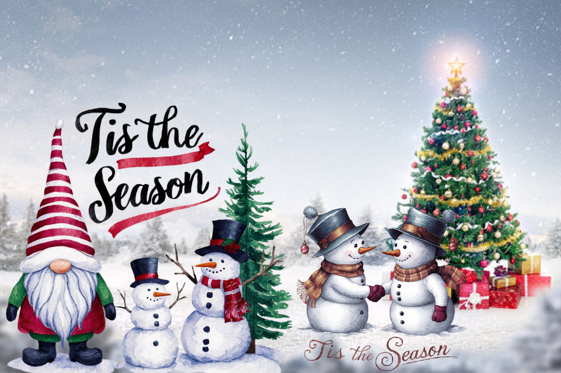 12 Watercolor Christmas Sublimation PNG Holiday Clipart Bundle