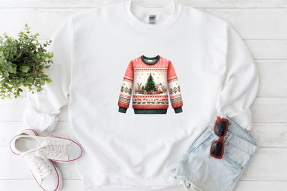 24 Watercolor Christmas Sweater PNG Clipart Bundle Cute Holiday Knit