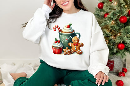 17 Christmas Gingerbread Coffee PNG Clipart Bundle Watercolor Holiday Coffee