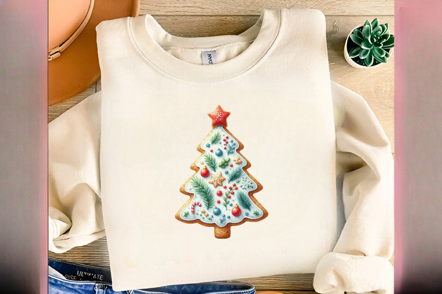 17 Watercolor Christmas Cookie Tree PNG Christmas Clipart