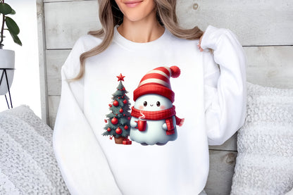 Cute Christmas Snowman PNG Clipart Watercolor Winter Holiday Mug Tree