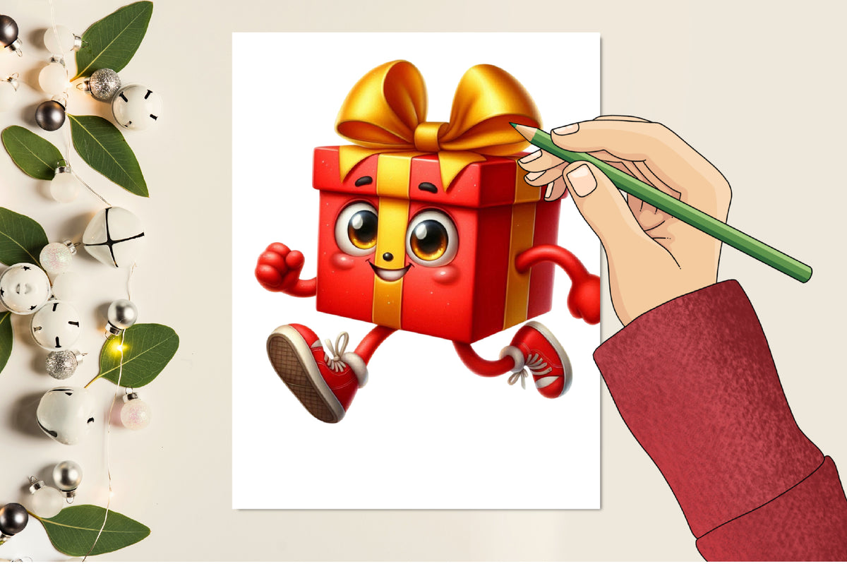 28 Christmas Gift Box PNG Clipart Bundle Watercolor Cute Holiday Present