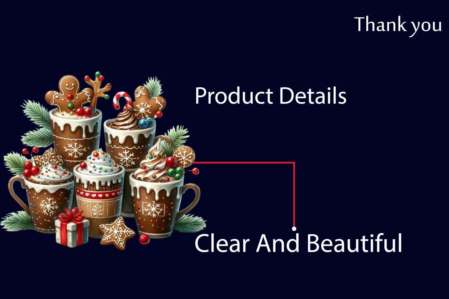 Christmas Gingerbread Coffee PNG Clipart Bundle | Watercolor Gingerbread Man Coffee Mugs, Cocoa & Holiday Treats