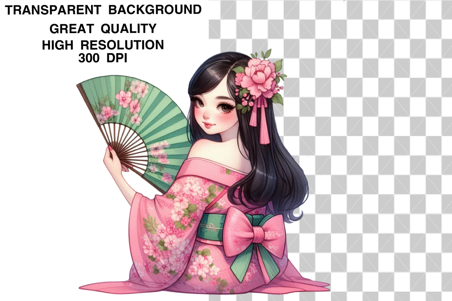 Watercolor Chinoiserie Christmas Clipart PNG Bundle | Elegant Asian Christmas Woman, Ornaments, Gifts & Floral Holiday Designs