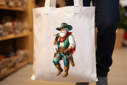 19 Vintage Christmas Cowboy Santa PNG Western Santa Clipart