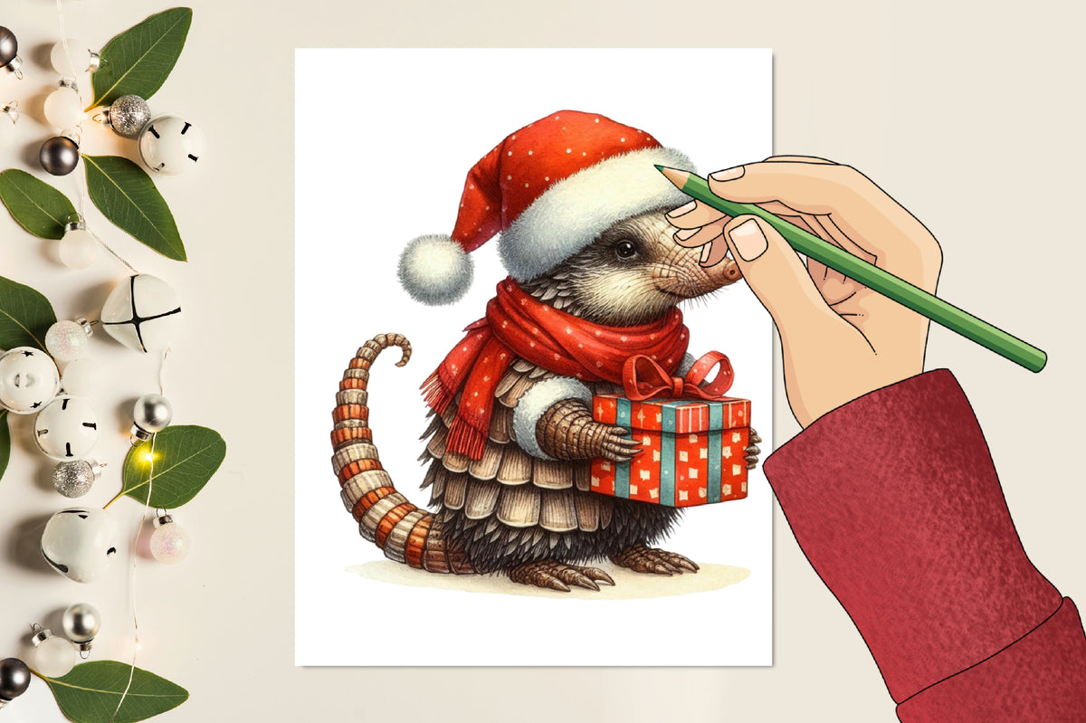 Christmas Mouse PNG Cute Santa Mouse Holiday Clipart