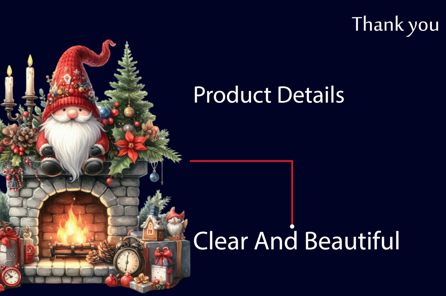 Christmas Gnome Fireplace PNG Bundle | Watercolor Christmas Gnomes, Fireplace & Holiday Mantel Clipart