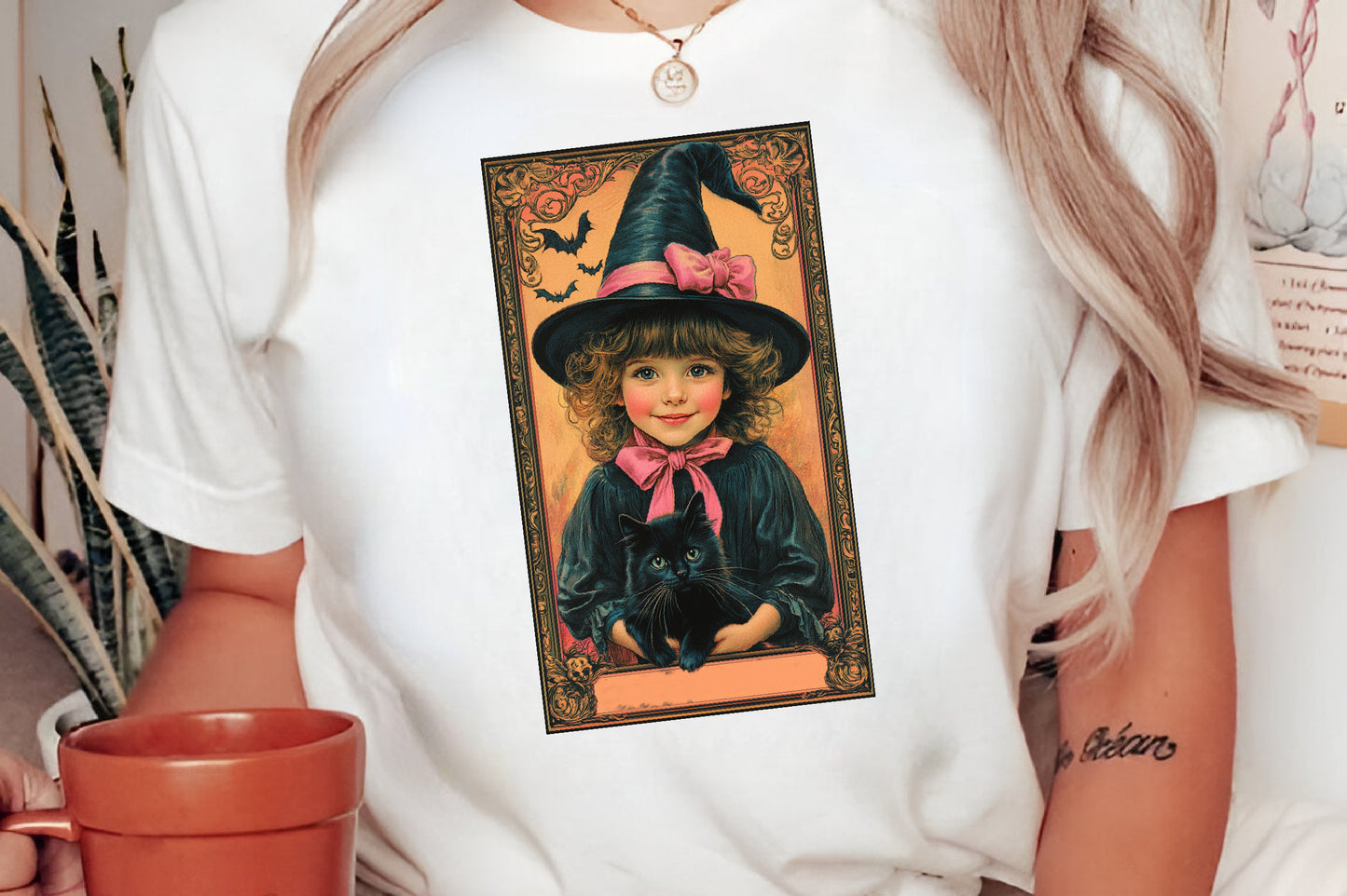 Vintage Halloween Card PNG Sublimation Bundle | Retro Halloween Cards, Pumpkin, Witch, Ghost & Black Cat Clipart