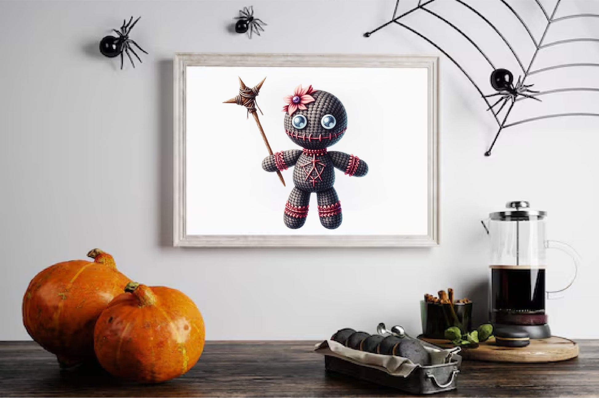 26 Halloween Voodoo Doll PNG Crochet Pattern Spooky Doll Clipart
