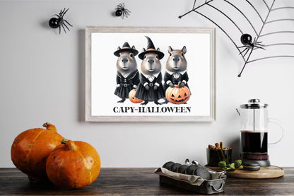 Capy Halloween PNG | Cute Capybara Witch Halloween Pumpkin Sublimation