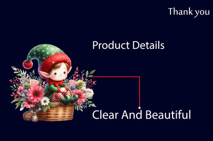 23 Watercolor Christmas Elf PNG Clipart Cute Holiday Bundle