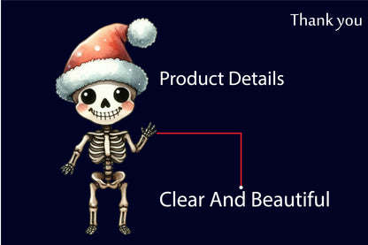 22 Watercolor Christmas Skeleton PNG Funny Holiday Skeleton Clipart Bundle