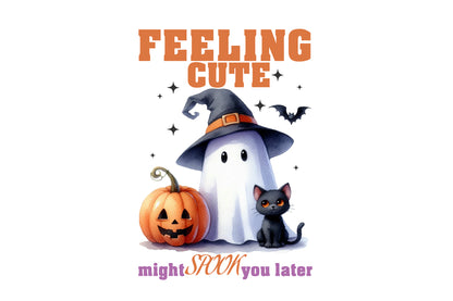 8 Watercolor Halloween Funny Ghost PNG Clipart Bundle Cute Boo