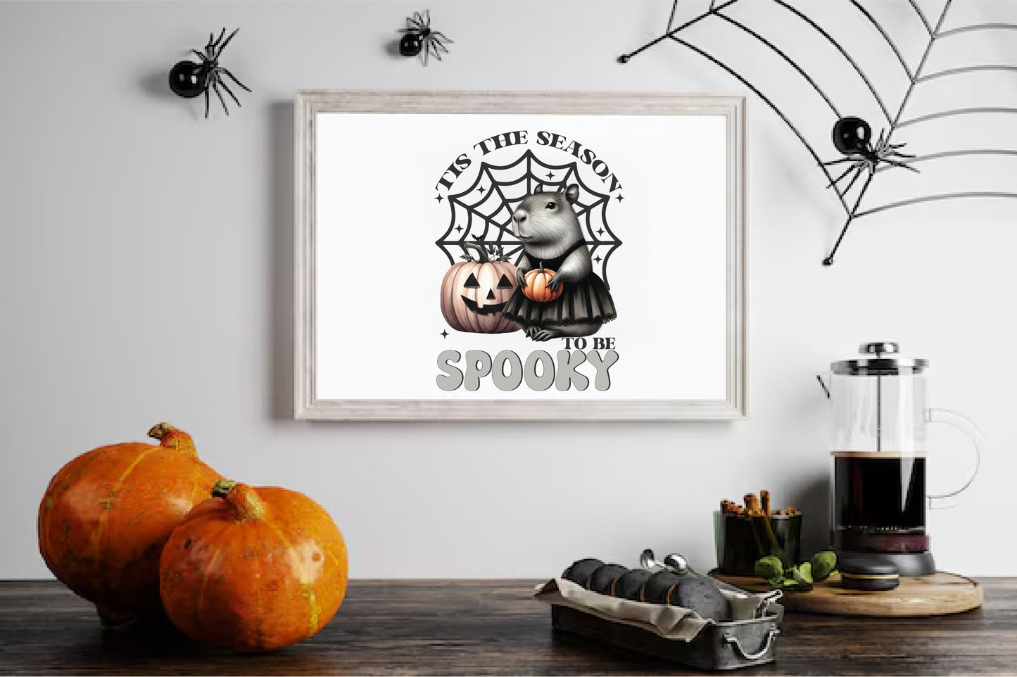 This Season To Be Spooky Capybara Halloween Pumpkin PNG Sublimation
