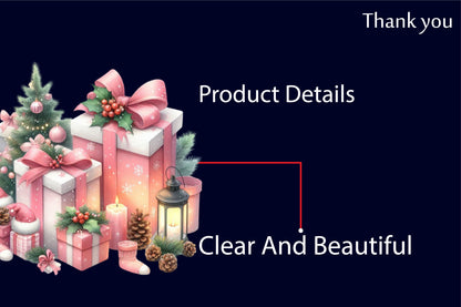 30 Watercolor Pink Christmas Gifts PNG Pink Holiday Present Clipart
