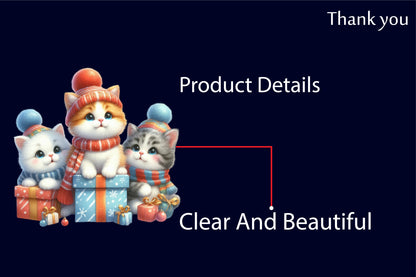 Christmas Cute Cat PNG Clipart Bundle | Watercolor Christmas Cats, Santa Kittens, Gifts & Holiday Cat Designs