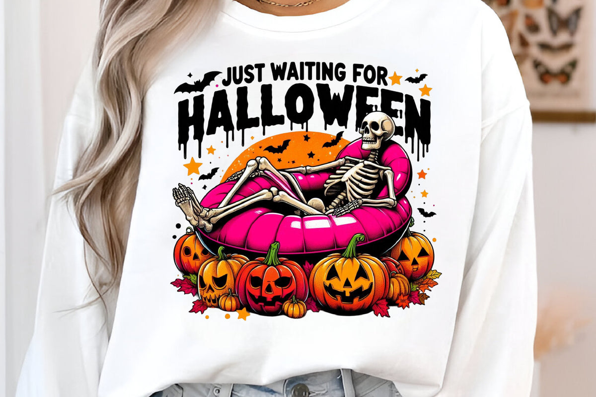 Halloween Sublimation PNG Bundle | 9 Spooky Halloween Designs, Skeleton Pool Float, Pumpkin Goose,