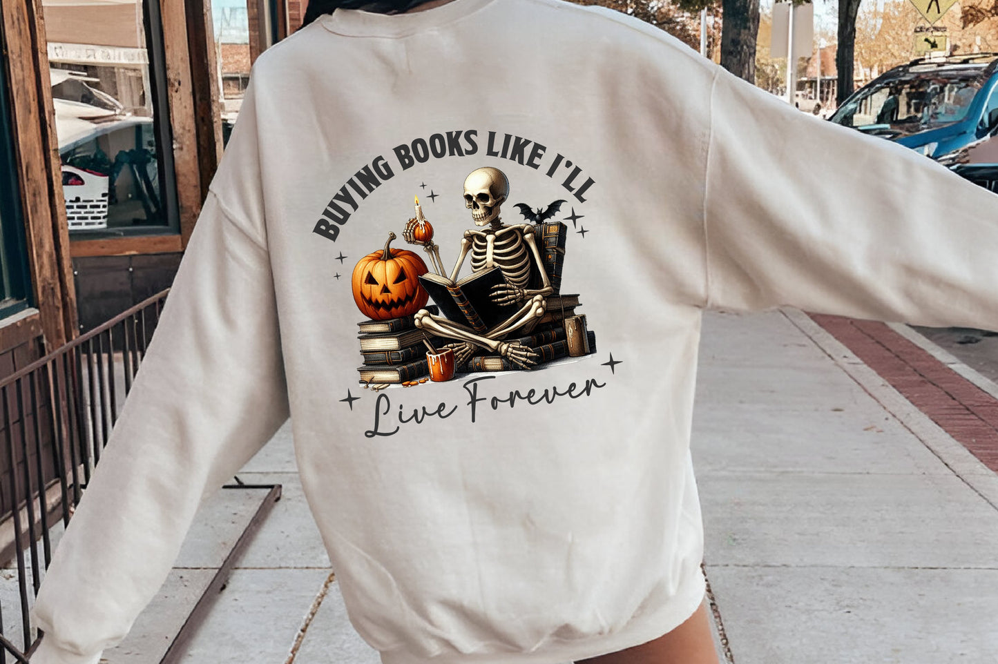9 Halloween Bookish Sublimation PNG Bundle Witch Books Spooky Reader