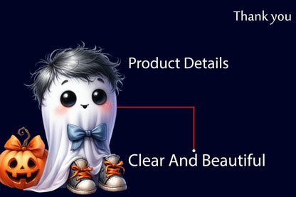 27 Watercolor Spooky Halloween Ghost PNG Clipart Bundle Cute Pumpkin